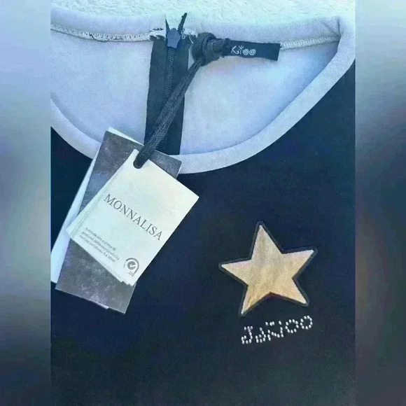 Jakioo Monnalisa Faux Leather Long SleeveLoose Fit Dress black womens size M - Picture 4 of 7